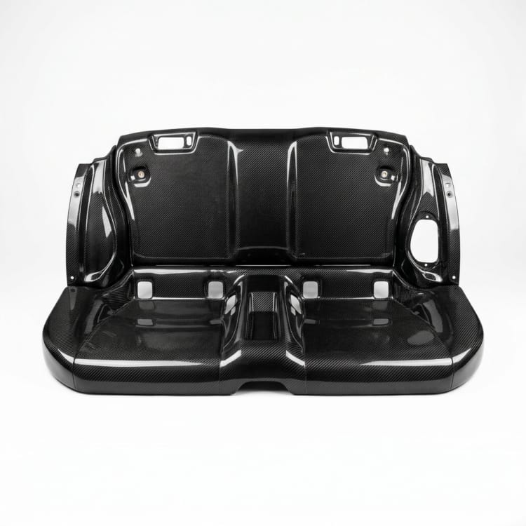 Panel de asiento trasero de fibra de carbono