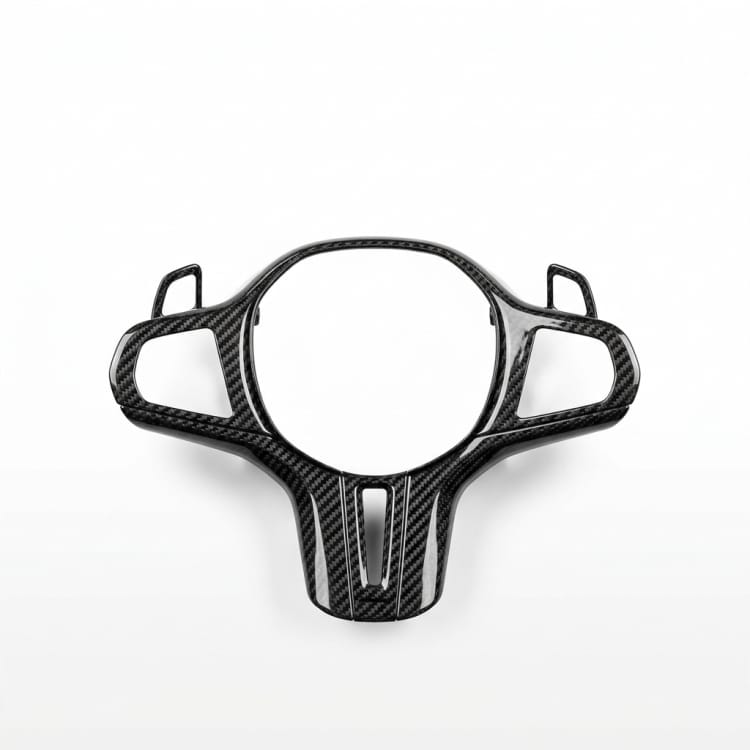 Moldura de volante de fibra de carbono