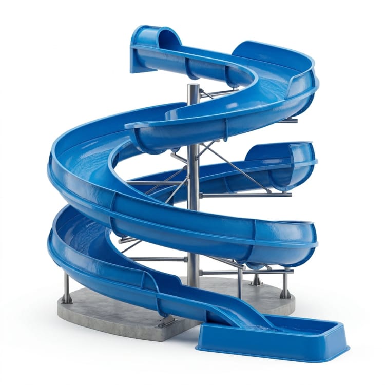 Tobogán acuático tubular