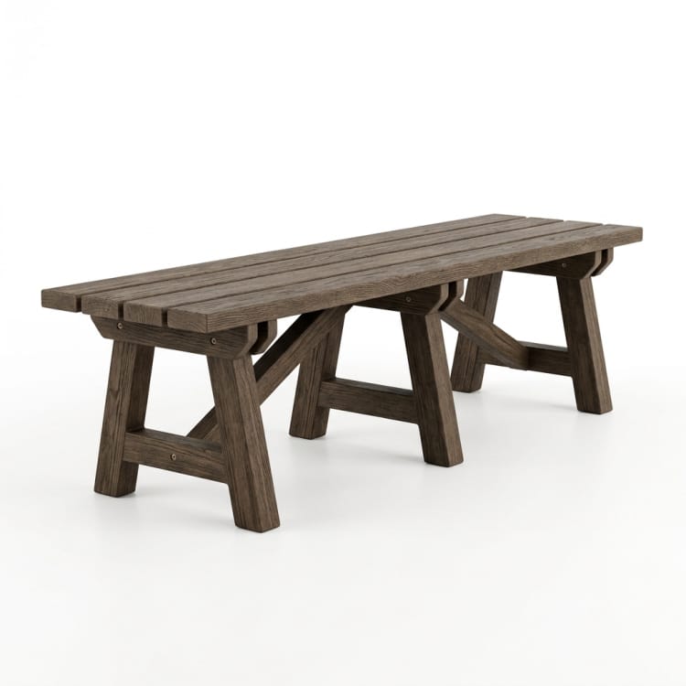 Banco con aspecto de madera